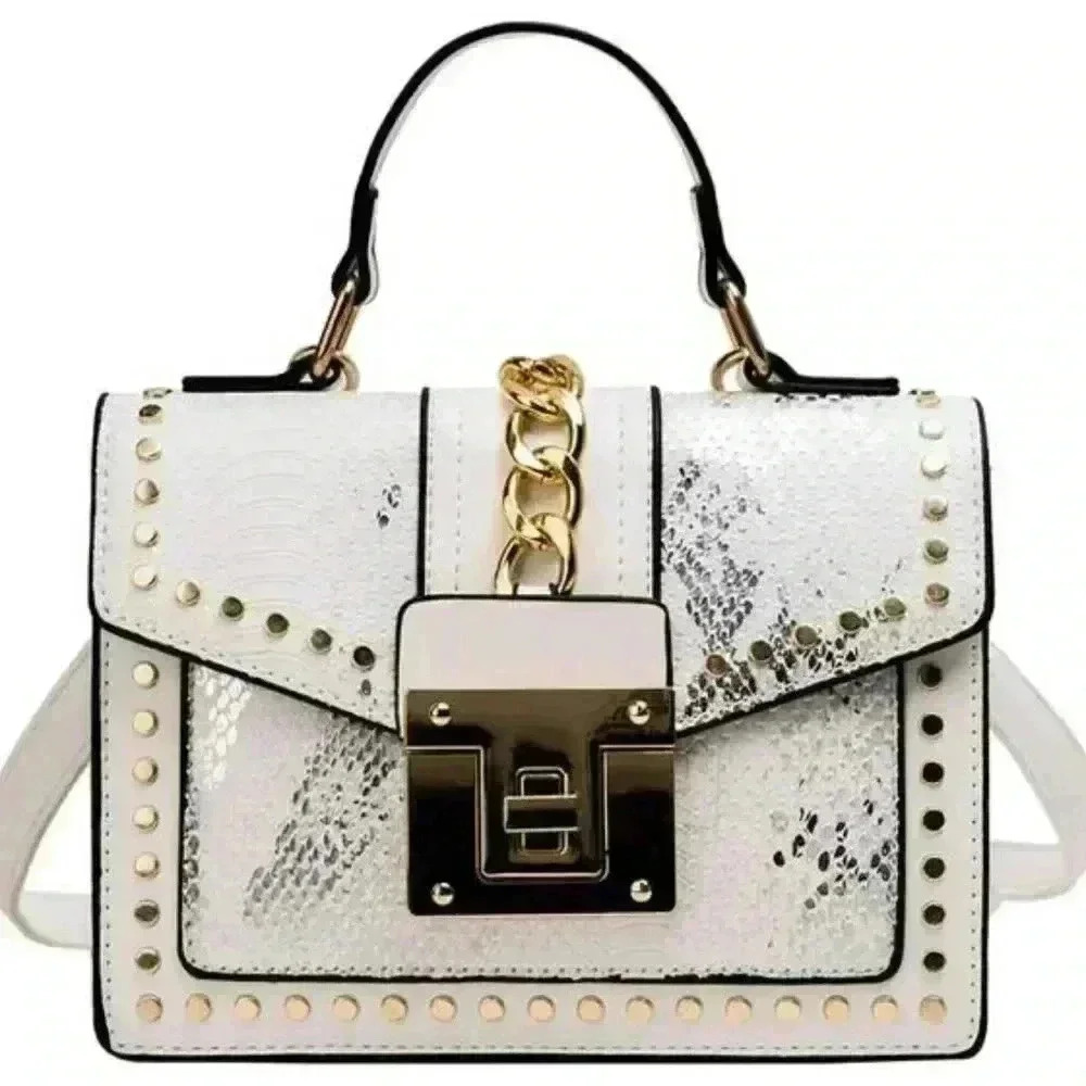 Try To Handle Me Snake Print Handbag